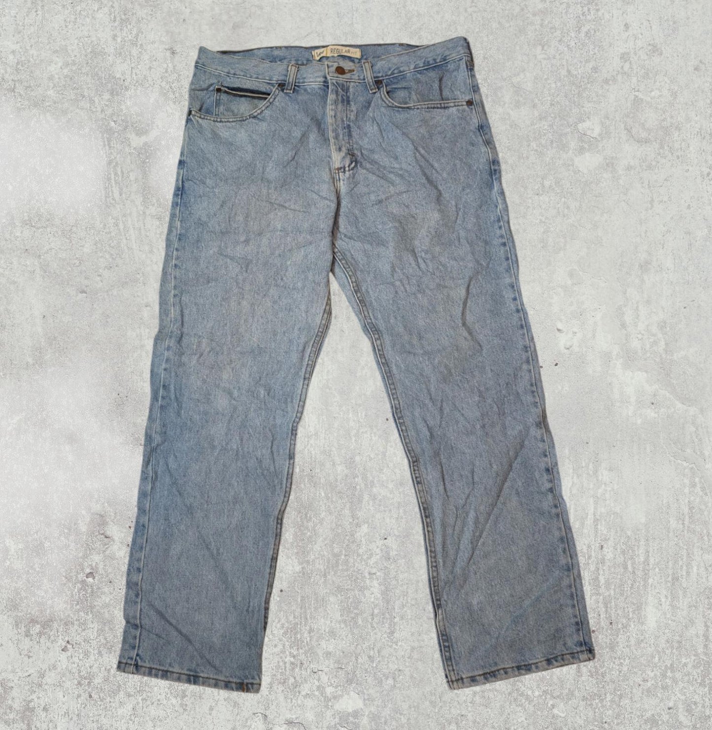 Lee Men's Straight Jeans - Blue - Size 36W 30L