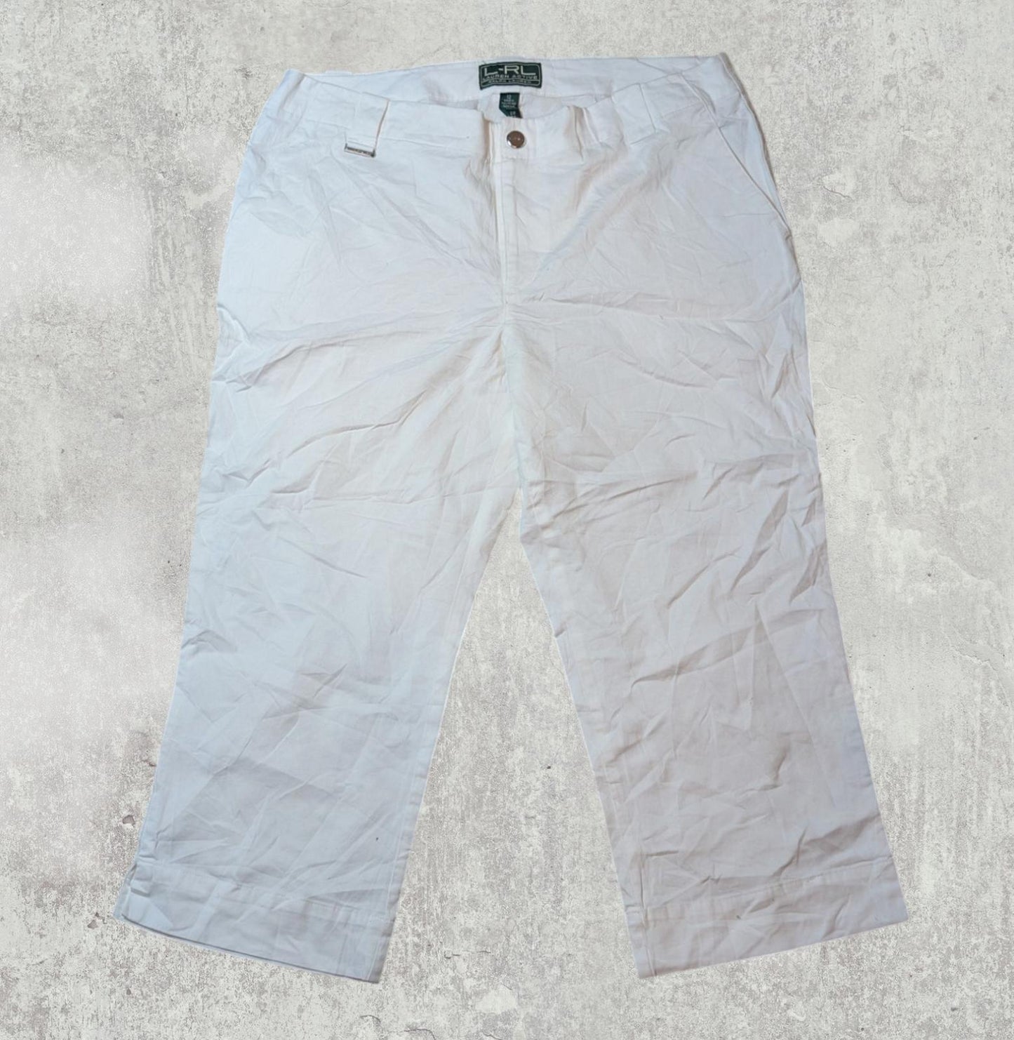 Lauren Ralph Lauren Women's 3/4 Trousers - White - Size 32W 20L