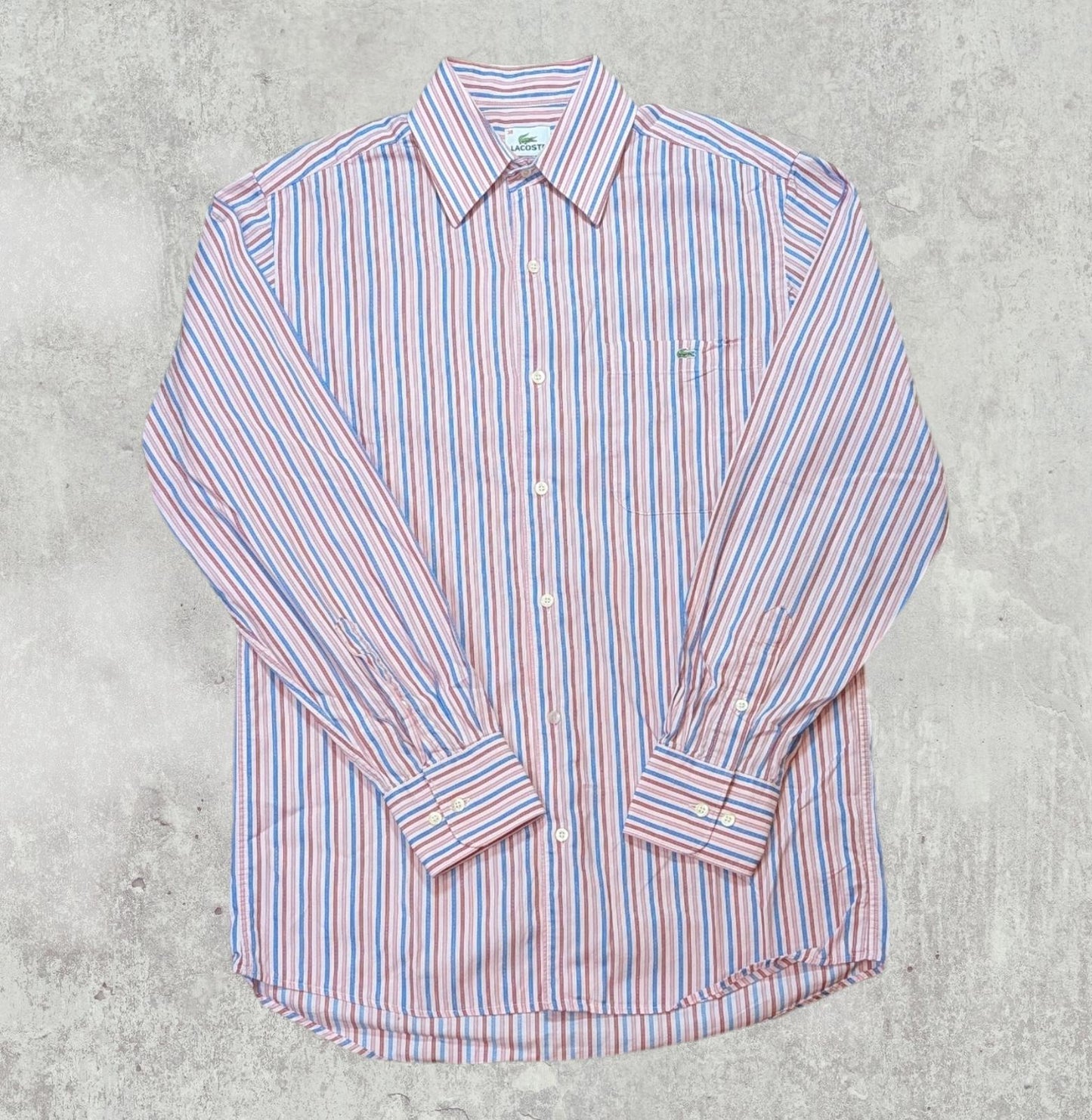 Lacoste Men's Striped Shirt - Pink - Size Small