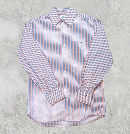 Lacoste Men's Striped Shirt - Pink - Size Small