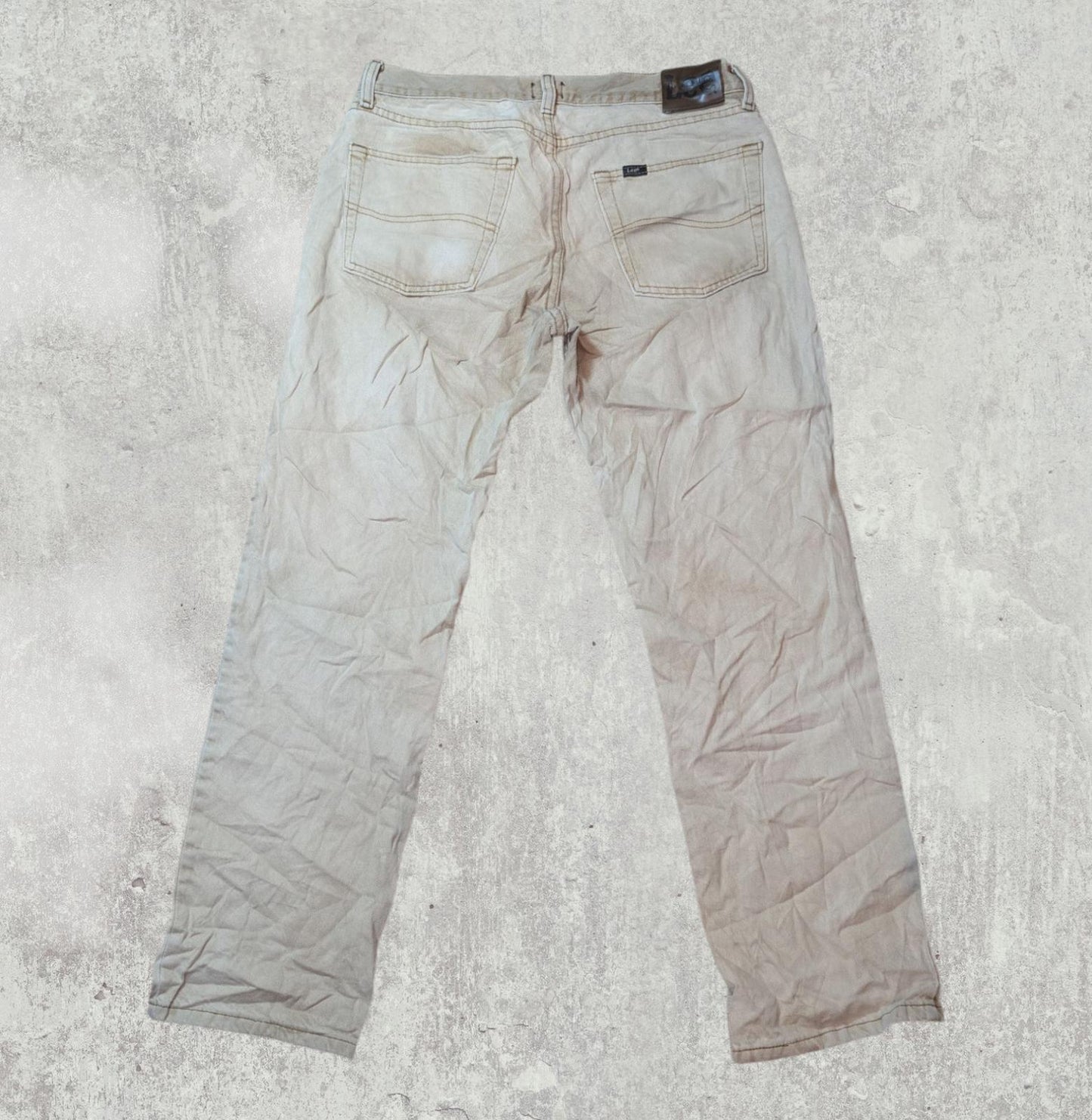 Lee Men's Straight Jeans - Beige - Size 32W 30L