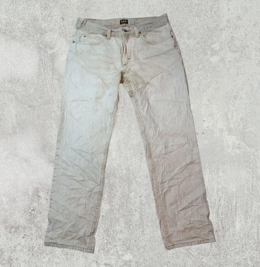 Lee Men's Straight Jeans - Beige - Size 32W 30L