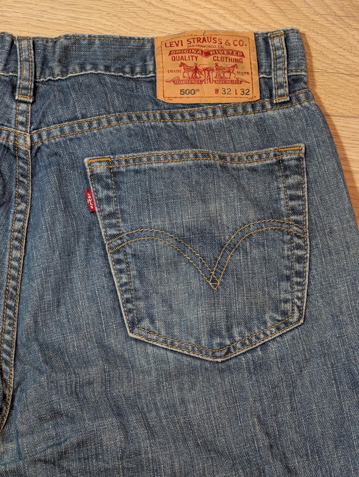 Levi's Men's 500 Comfort Straight Jeans - Blue - Size 34W 27L