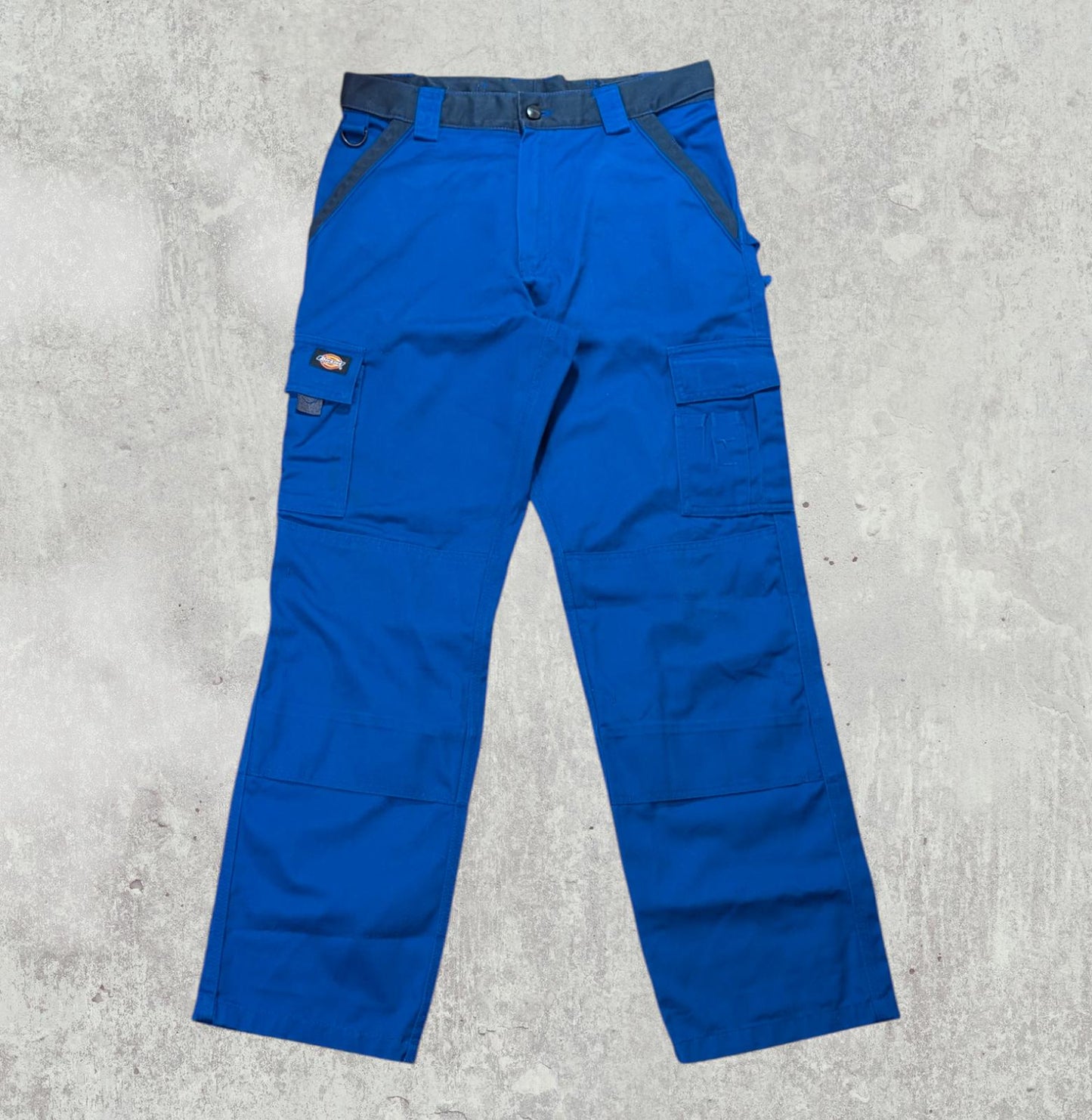 Dickies Men's Workwear Cargo Trousers - Blue - Size 33W 31L