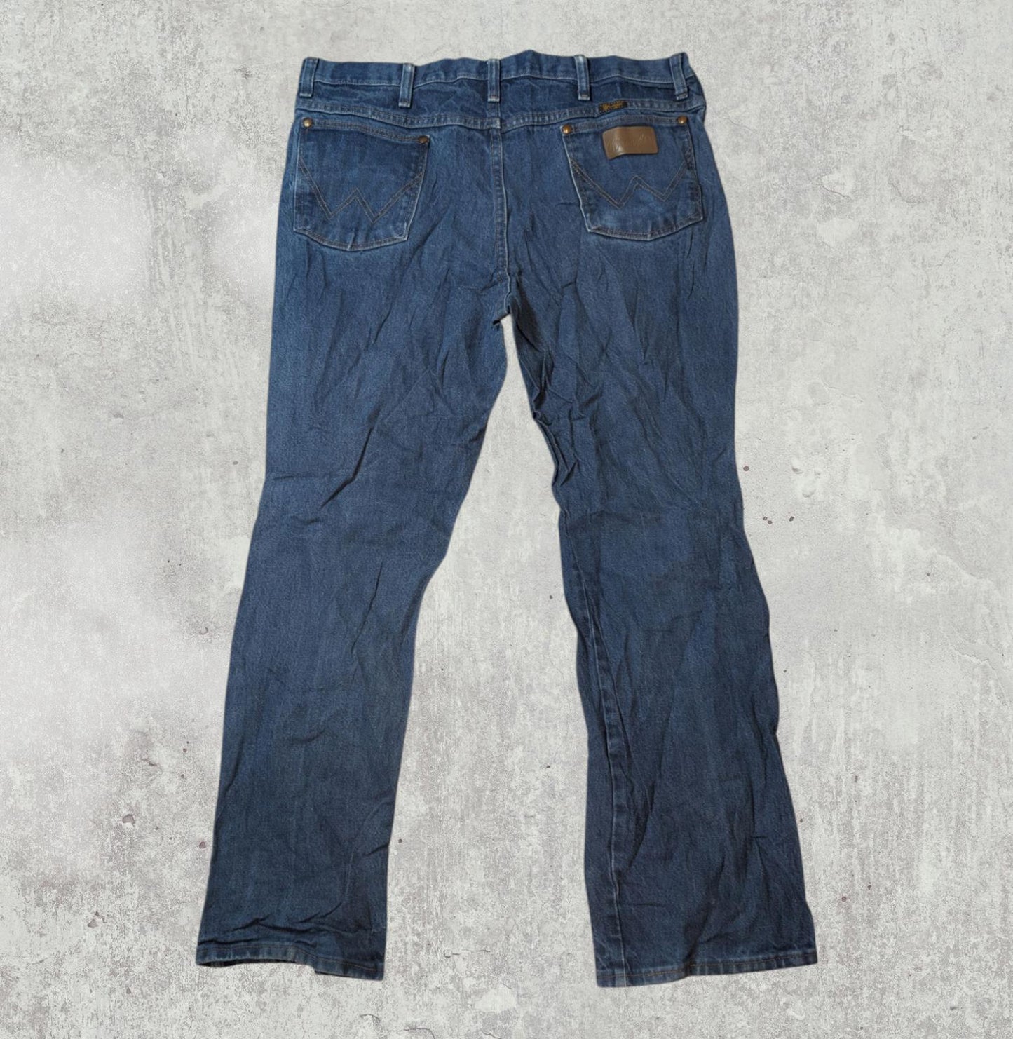 Wrangler Men's Straight Jeans - Blue - Size 36W 30L