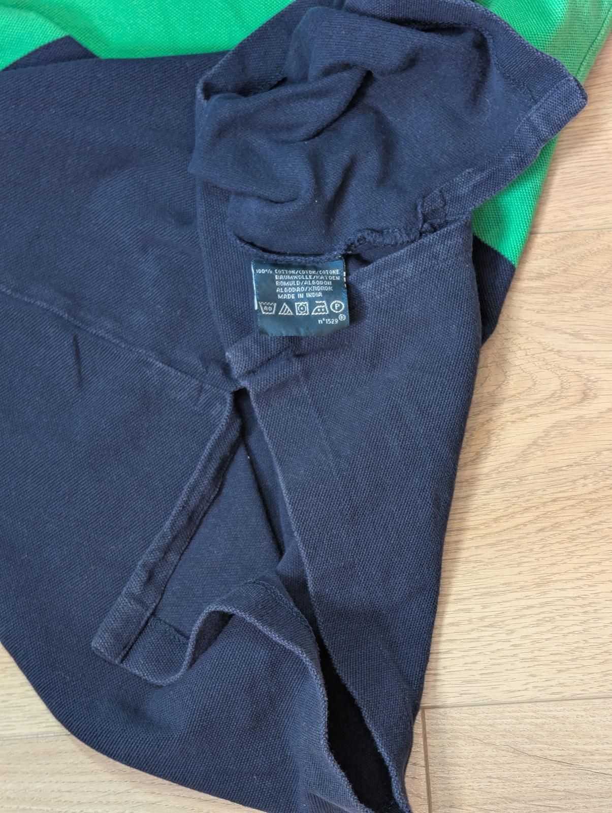 Ralph Lauren Men's Custom Fit Polo T Shirt - Navy & Green - Size Small
