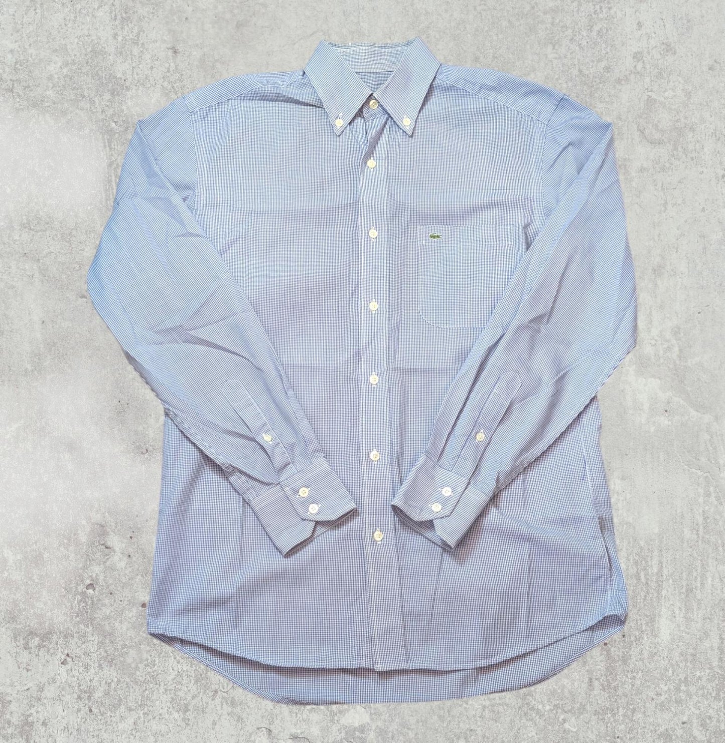 Lacoste Men's Check Shirt - Blue - Size Small