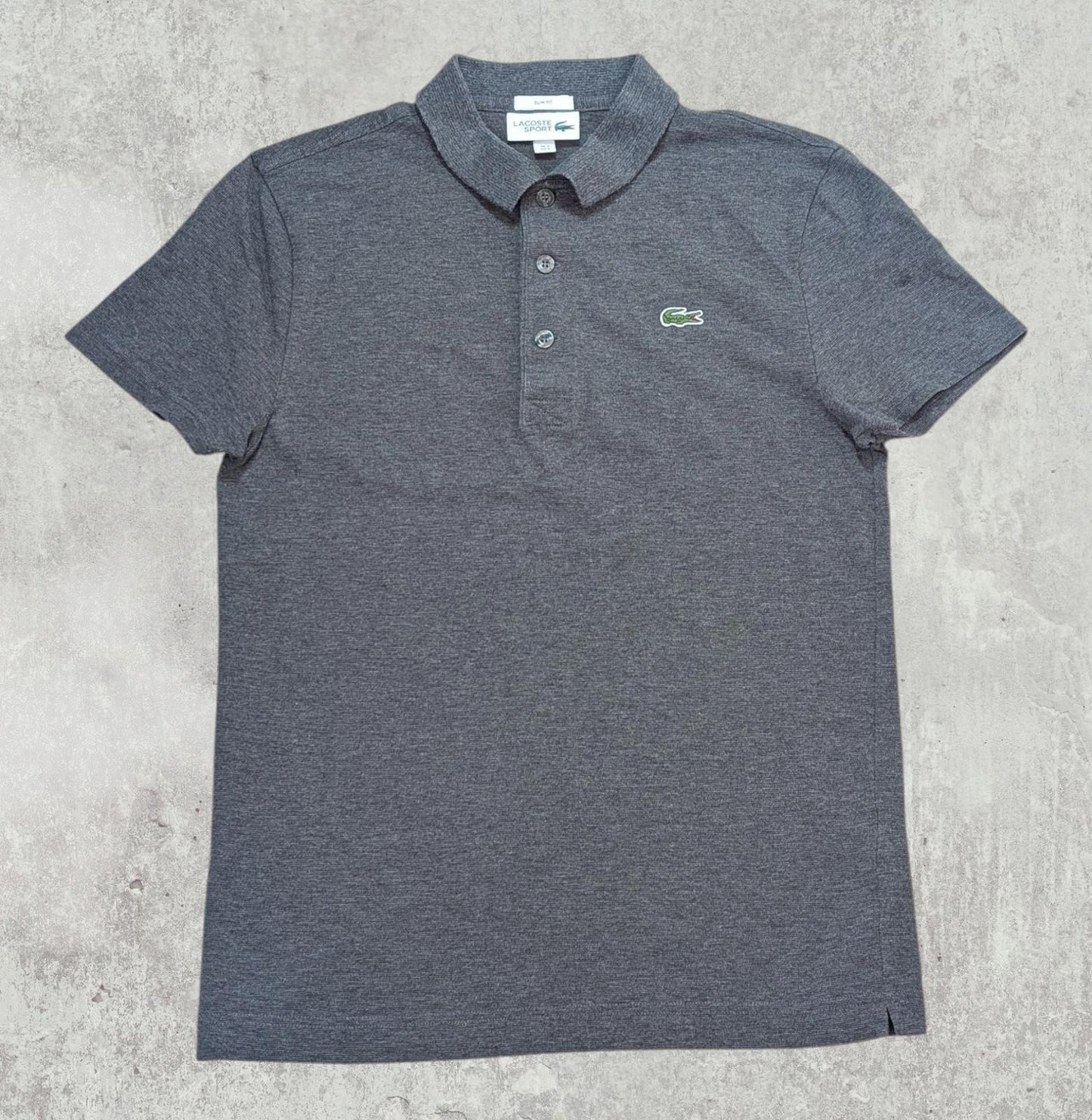 Lacoste Men's Slim Fit Polo T Shirt - Grey - Size 3 / Small