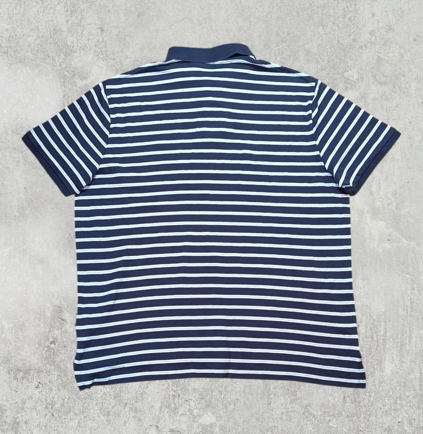 Ralph Lauren Men's Custom Slim Fit Striped Polo T Shirt - Navy - Size XL