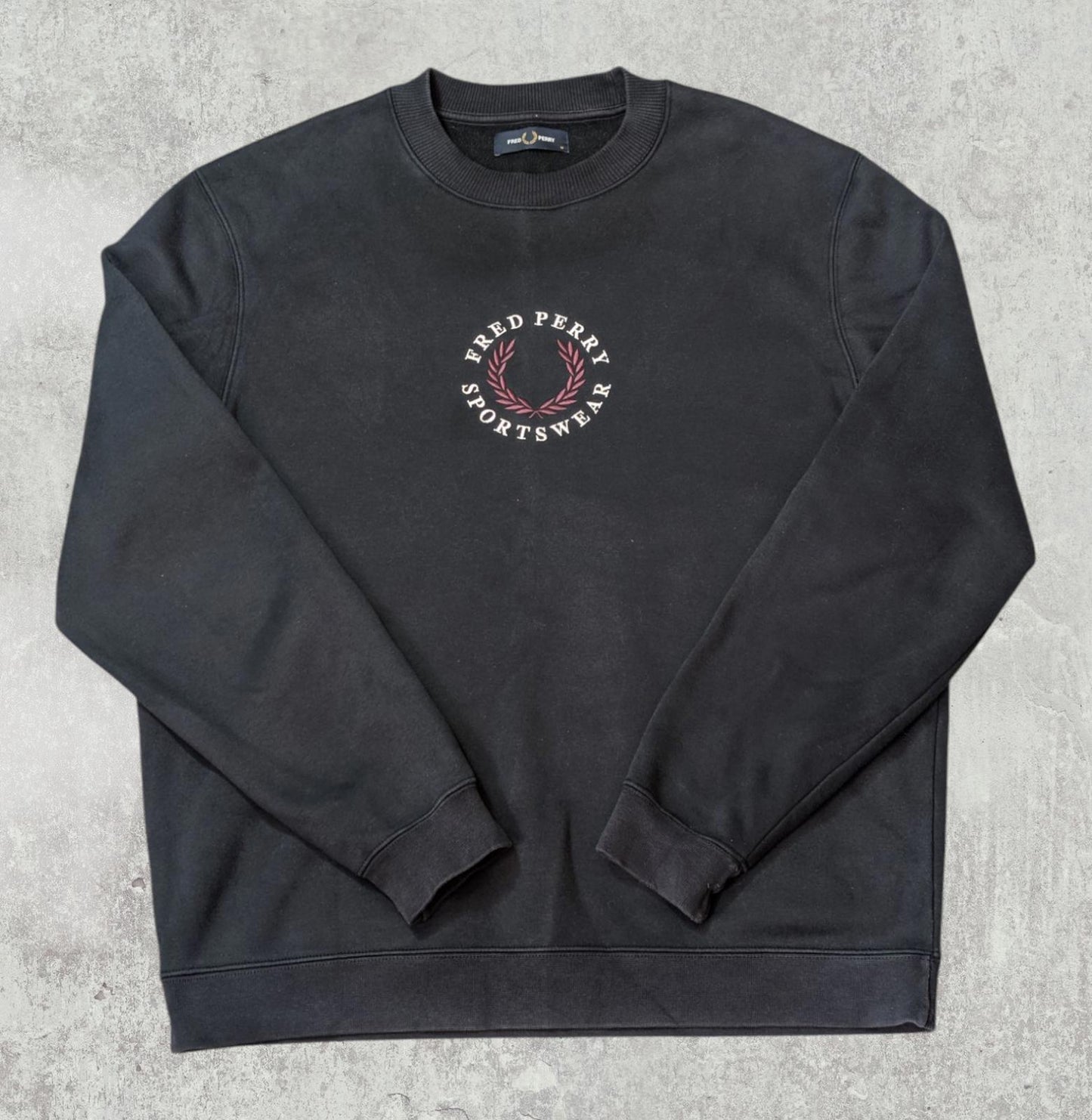 Fred Perry Men's Sweatshirt Jumper - Navy - Size Medium