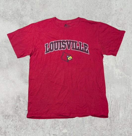Russell Athletic Men's Louisville Cardinals T Shirt - Red - Size Medium