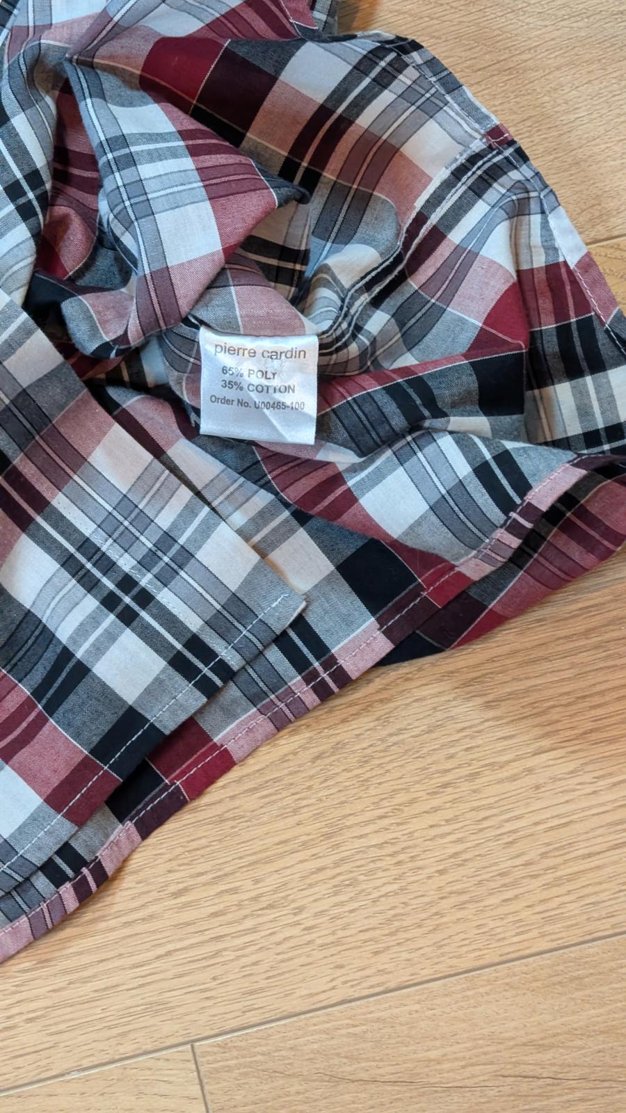 Pierre Cardin Men's Check Shirt - Red - Size Large