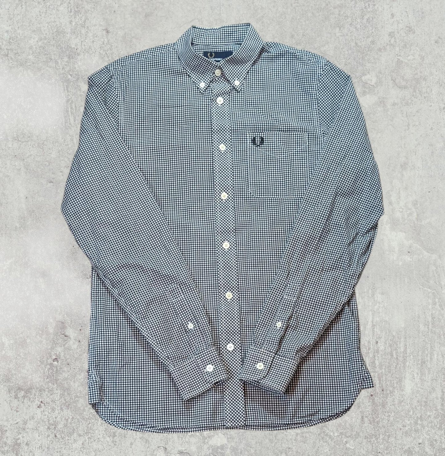 Fred Perry Men's Check Shirt - Black - Size Small