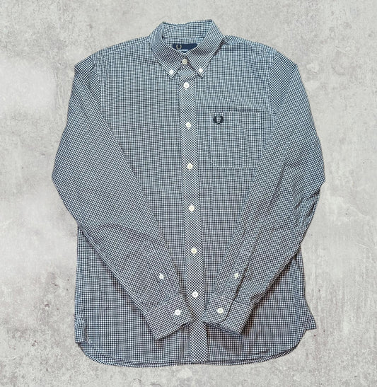 Fred Perry Men's Check Shirt - Black - Size Small