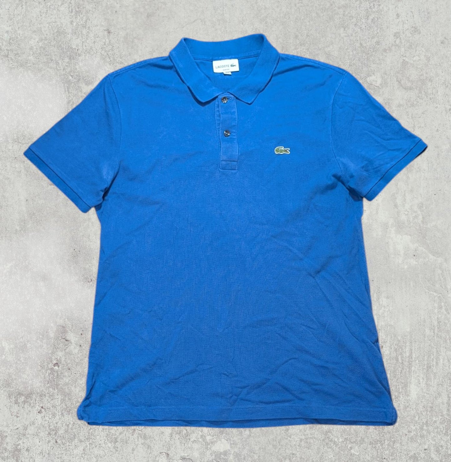 Lacoste Men's Slim Fit Polo T Shirt - Blue - Size 6 / XL