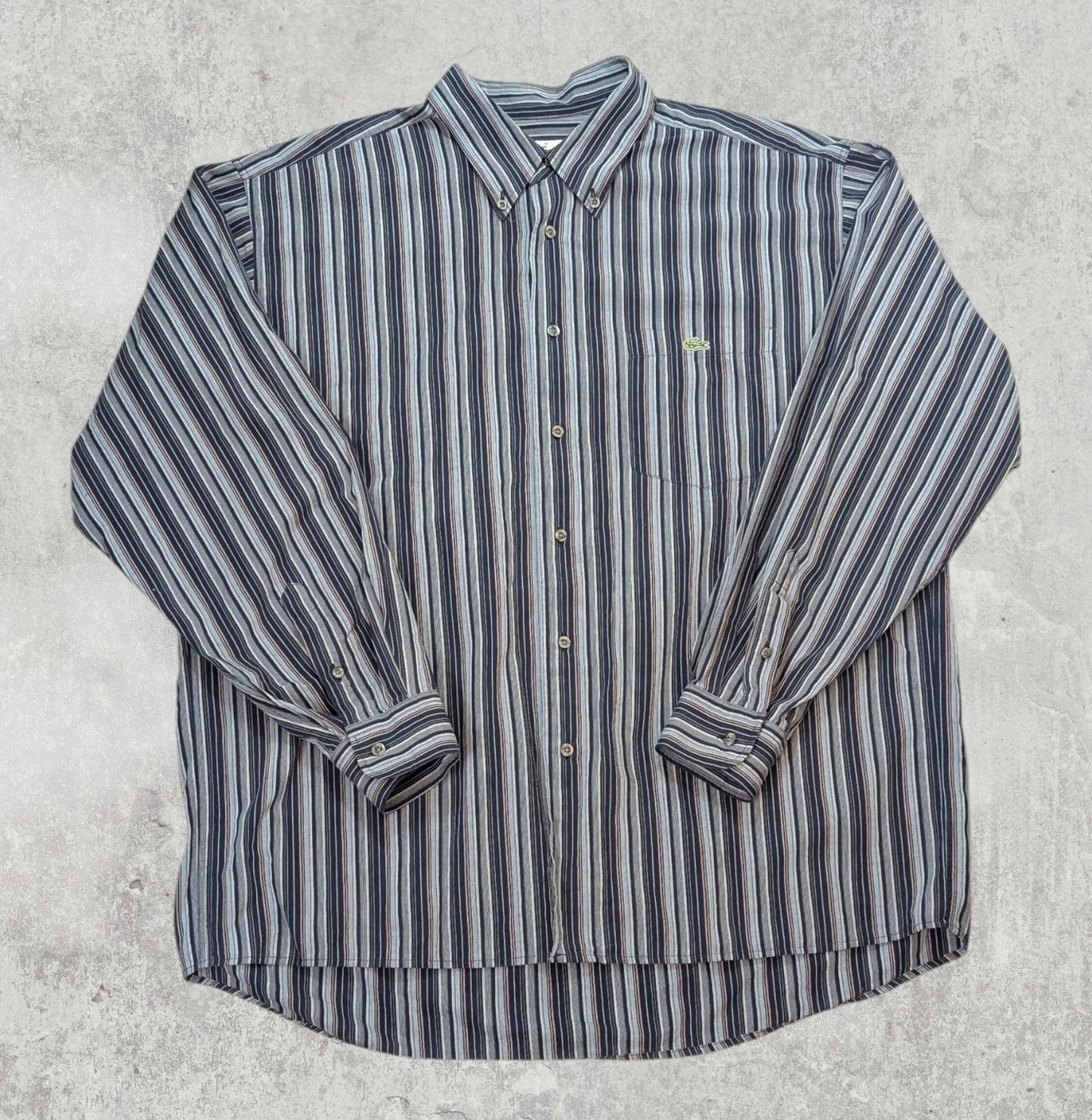 Lacoste Men's Striped Shirt - Blue - Size XL