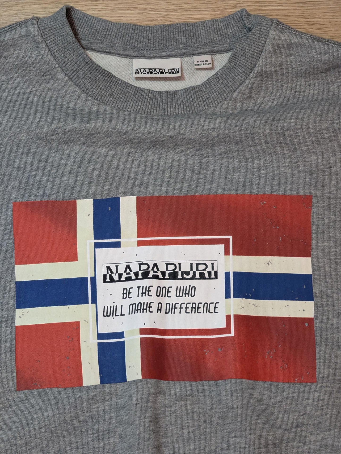 Napapijri Men's Sweatshirt Jumper - Grey - Size Medium