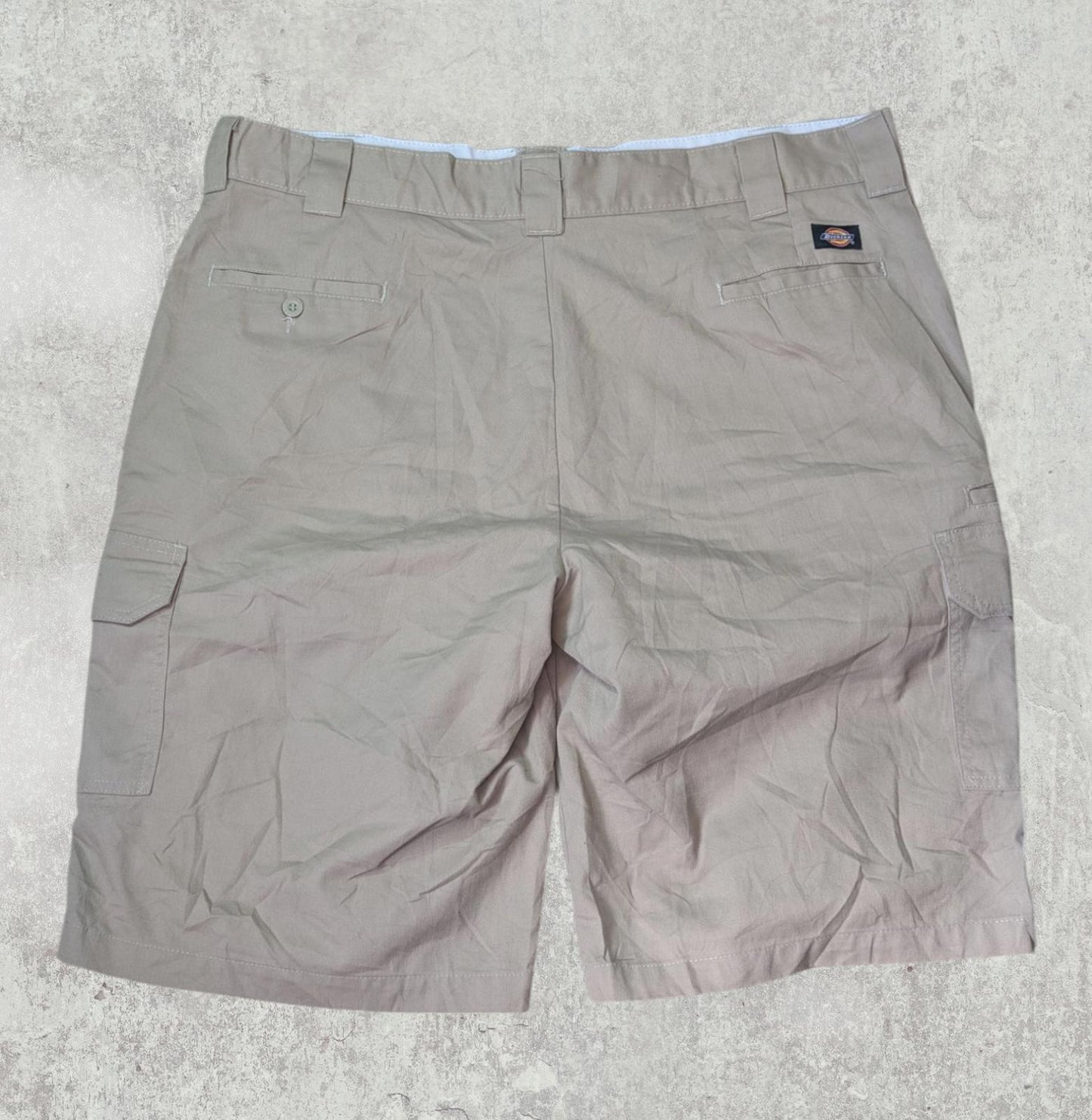 Dickies Men's Relaxed Fit Cargo Shorts - Beige - Size 42W