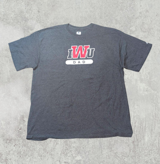 Russell Athletic Men's Indiana Wesleyan T Shirt - Grey - Size XL