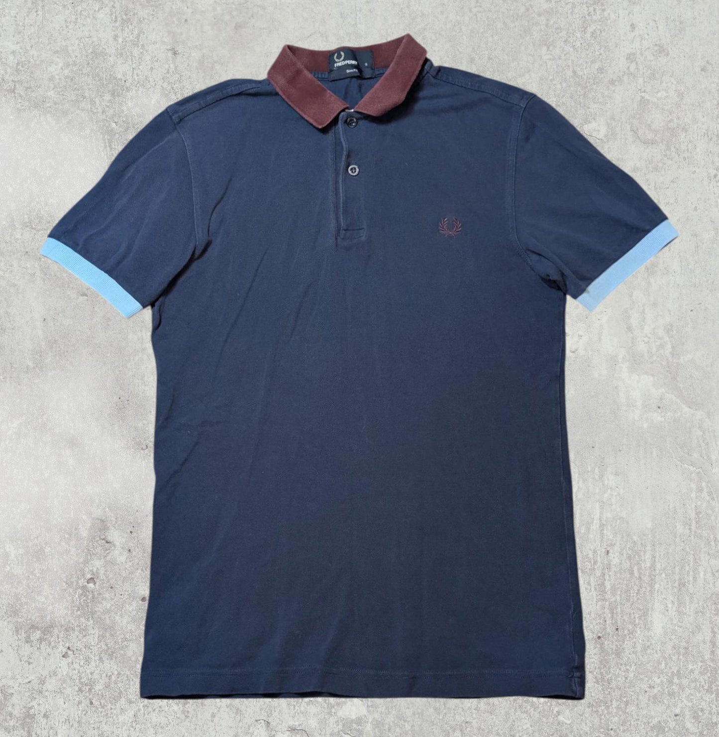 Fred Perry Men's Slim Fit Polo T Shirt - Navy - Size Small