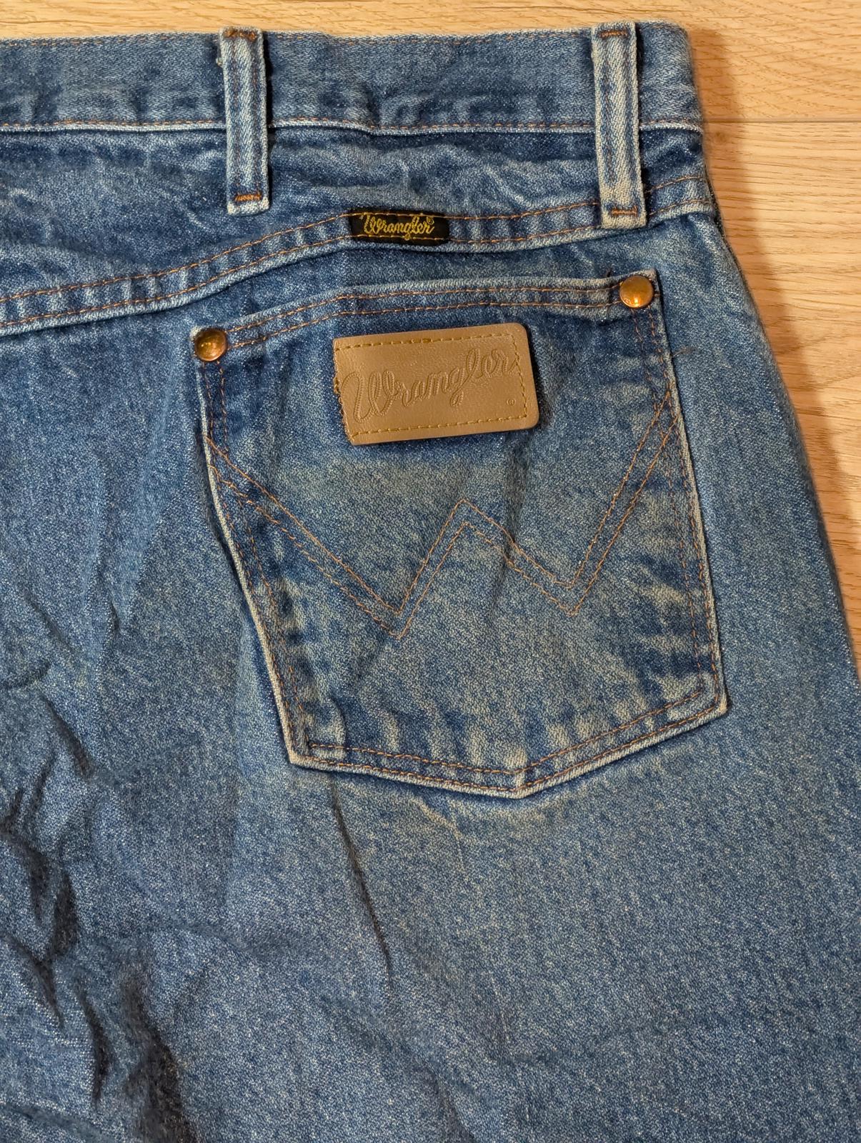 Wrangler Men's Straight Jeans - Blue - Size 37W 30L