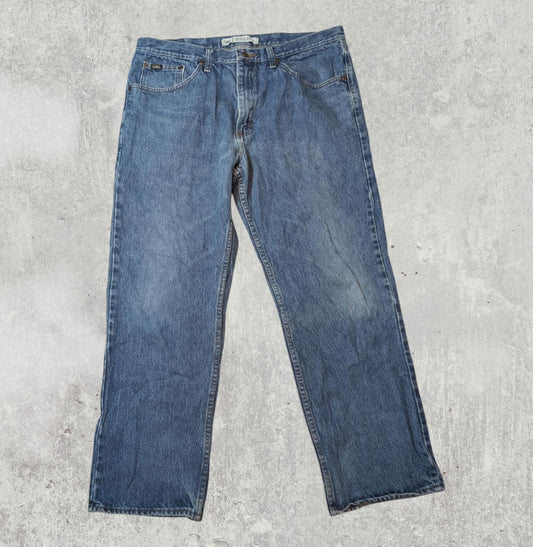 Lee Men's Regular Fit Straight Jeans - Blue - Size 38W 30L