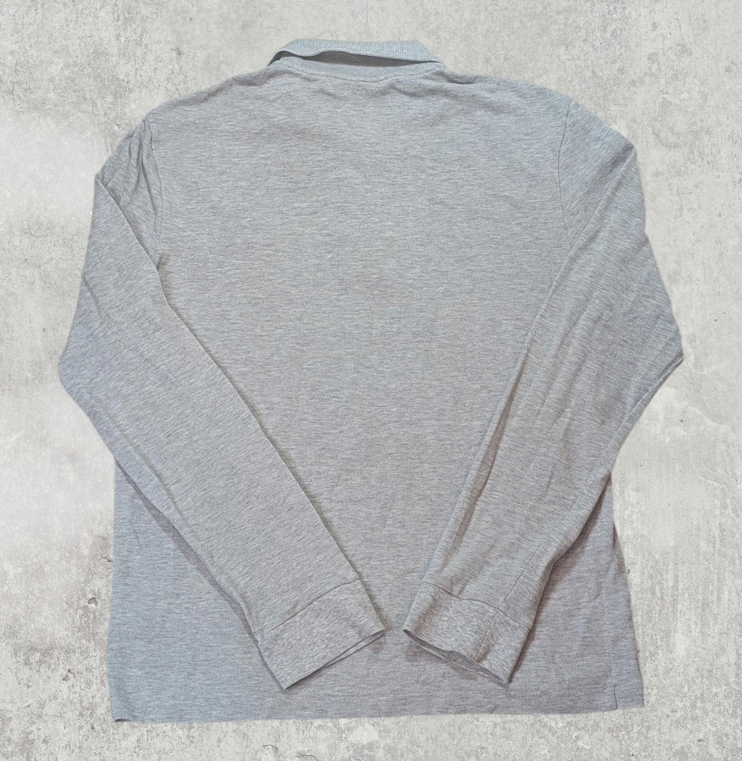 Lacoste Men's Classic Fit Long Sleeved Polo T Shirt - Grey - Size 3 / Small