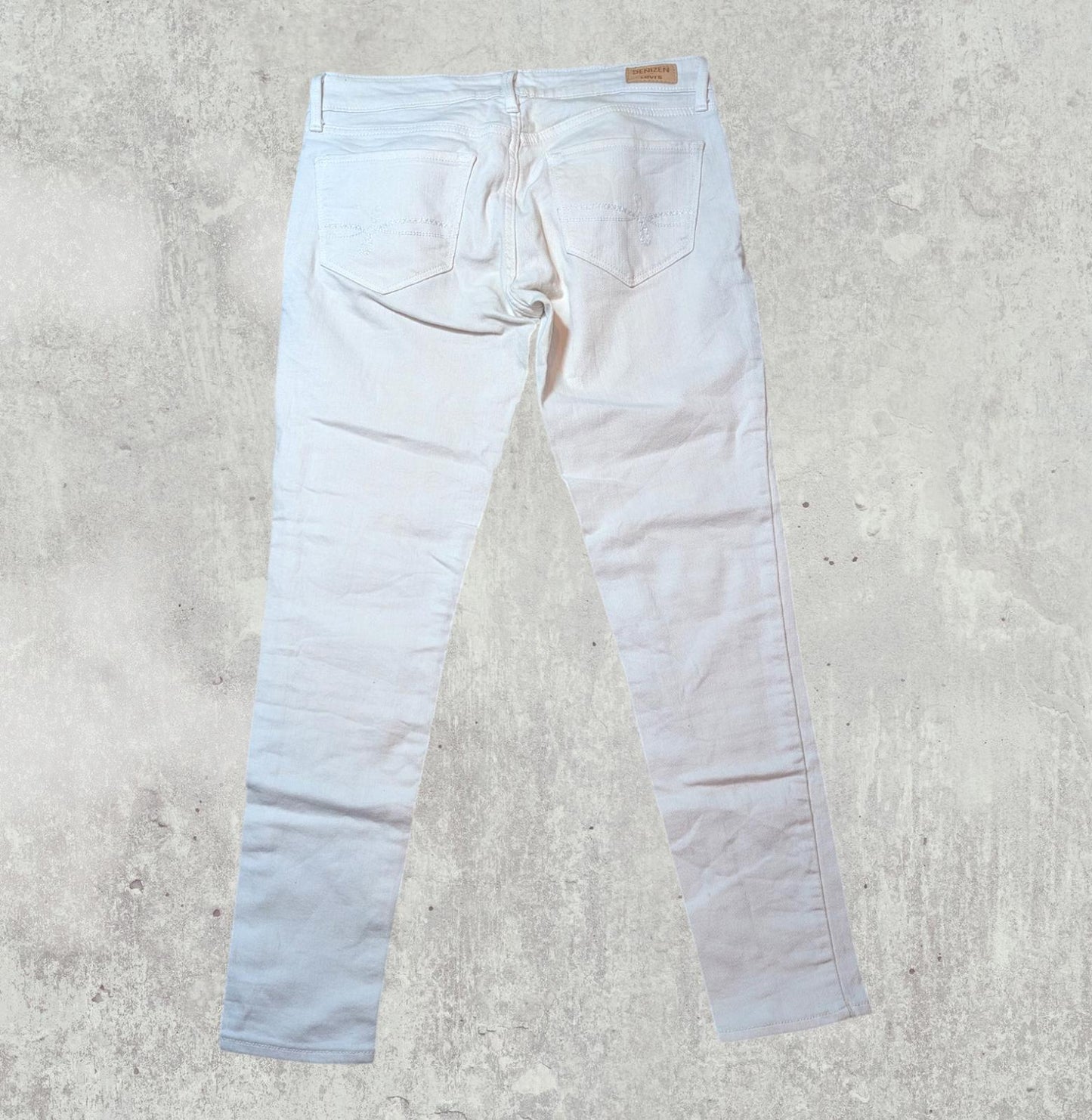 Levi's Women's Denizen Low Rise Jegging Jeans - White - Size 30W 27L