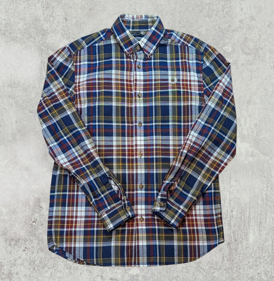 Fred Perry Men's Check Shirt - Blue - Size Small