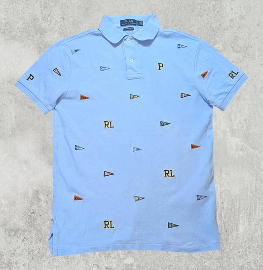 Ralph Lauren Men's Custom Slim Fit Polo T Shirt - Blue - Size Small