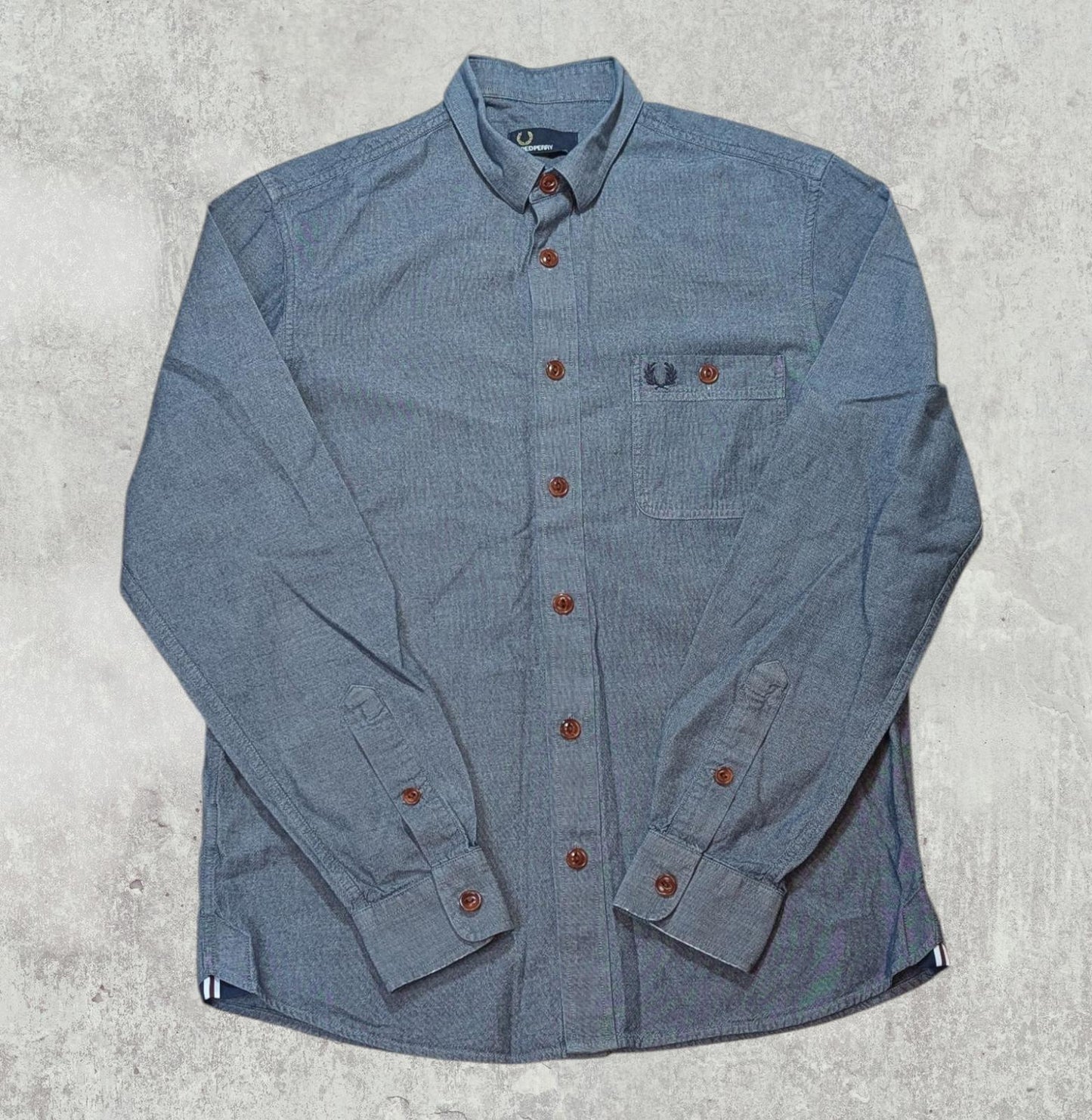 Fred Perry Men's Shirt - Blue - Size Small