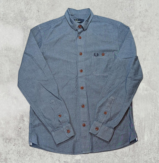 Fred Perry Men's Shirt - Blue - Size Small