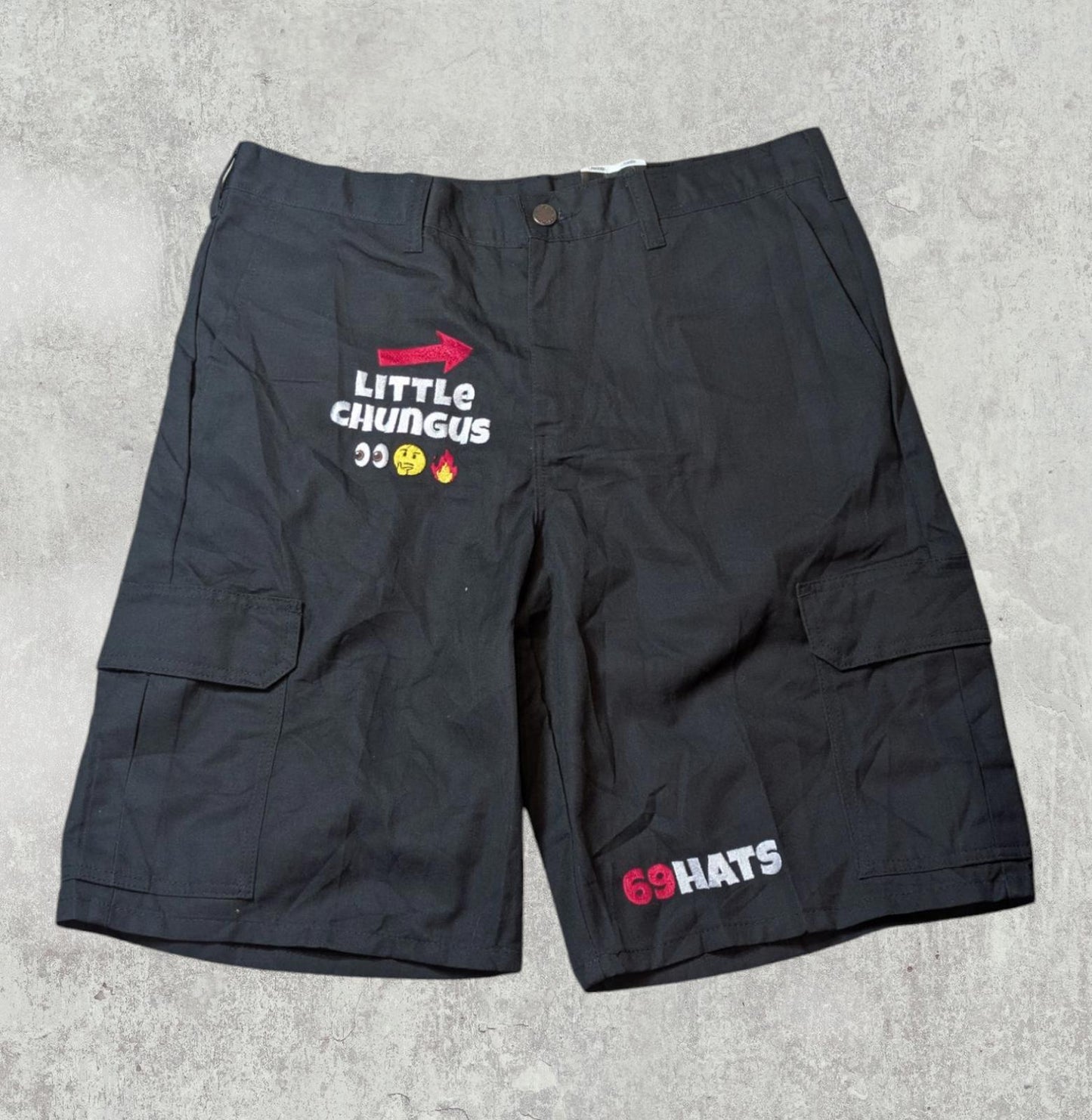 Dickies Men's Little Chungus Cargo Shorts - Black - Size 34W