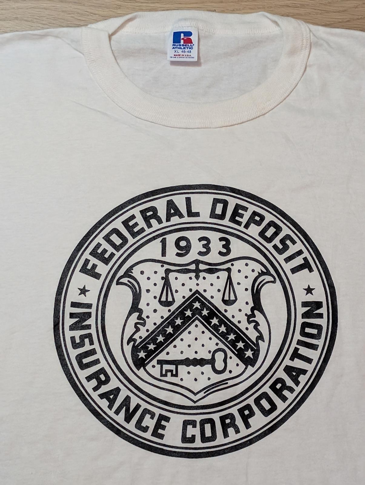 Russell Athletic Men's Federal Deposit T Shirt - White - Size XL
