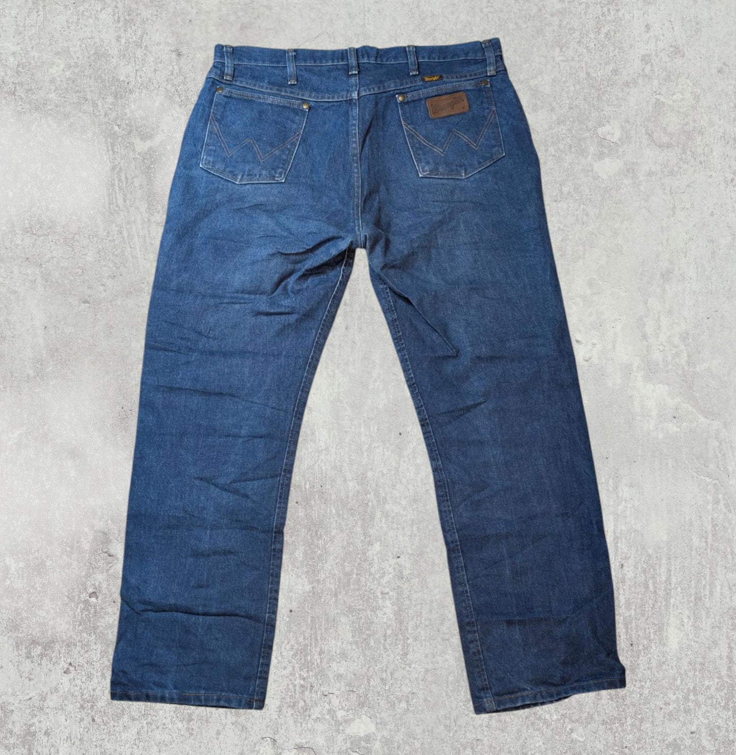 Wrangler Men's Straight Jeans - Blue - Size 36W 30L