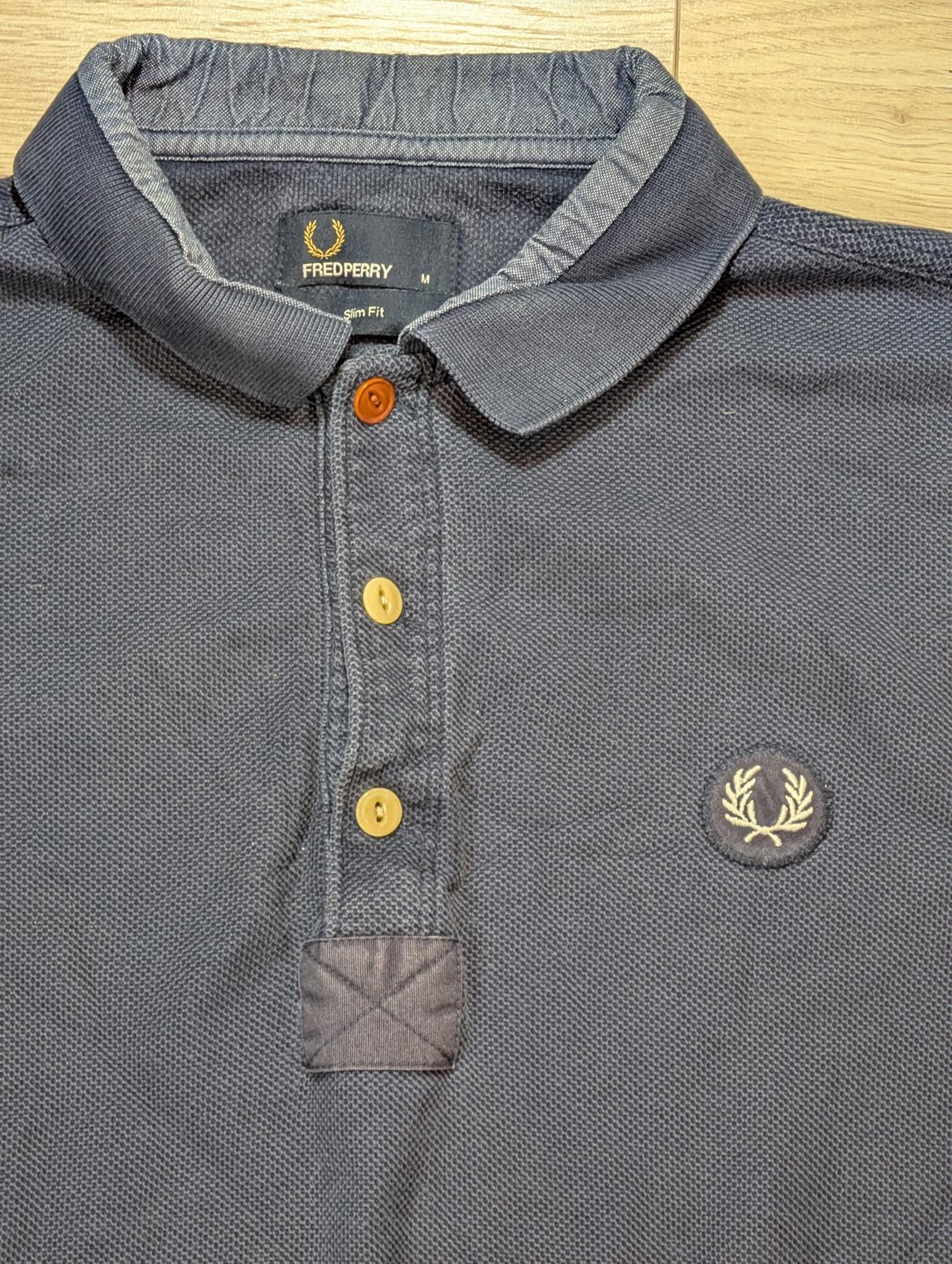 Fred Perry Men's Slim Fit Stockport Polo T Shirt - Navy - Size Medium