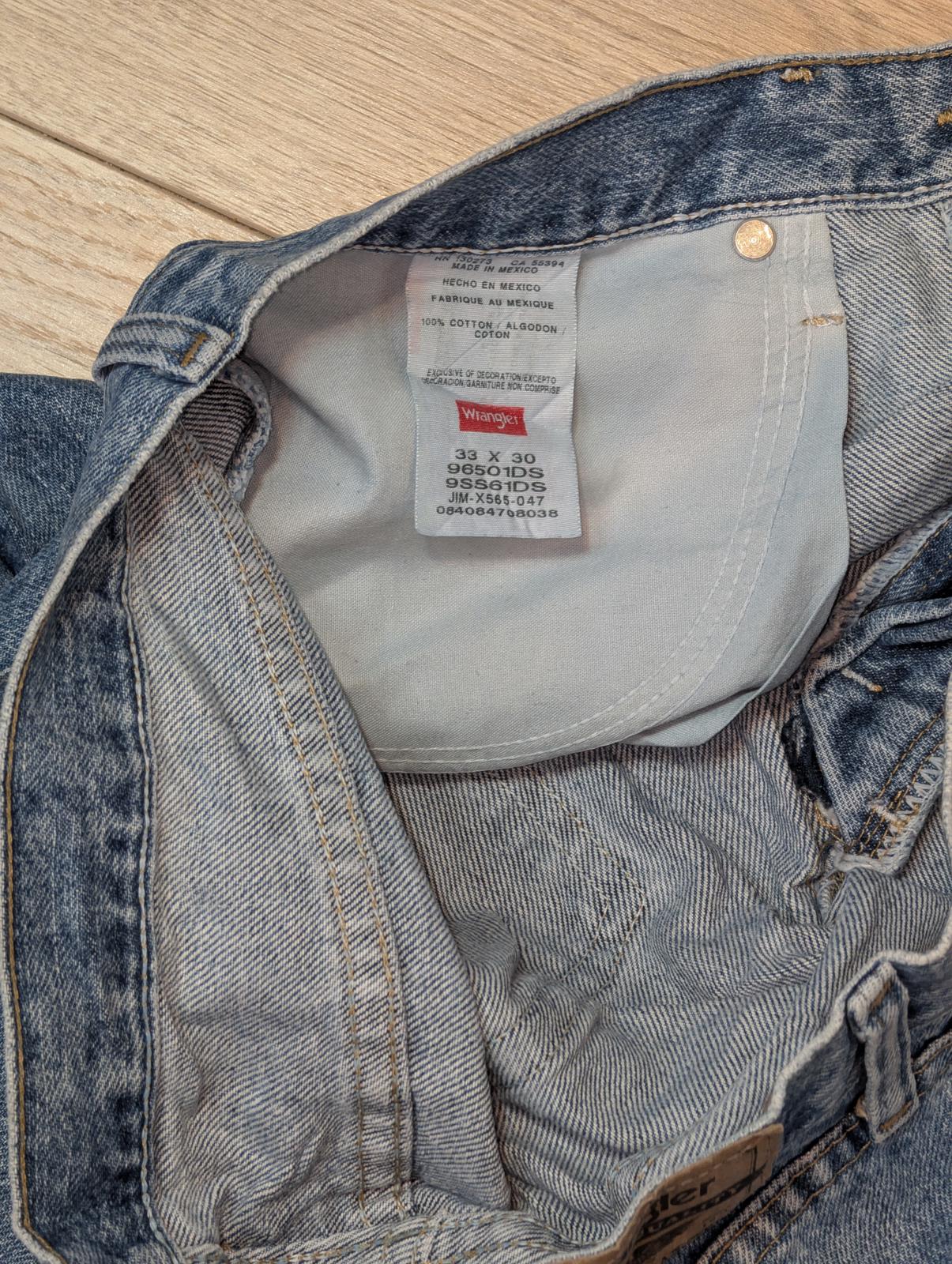 Wrangler Men's Straight Jeans - Blue - Size 33W 30L