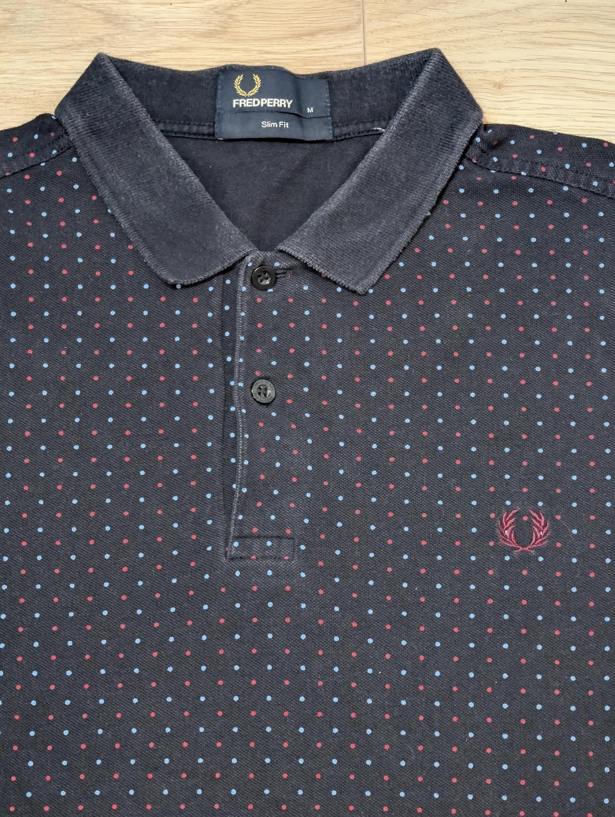 Fred Perry Men's Slim Fit Polo T Shirt - Navy - Size Medium