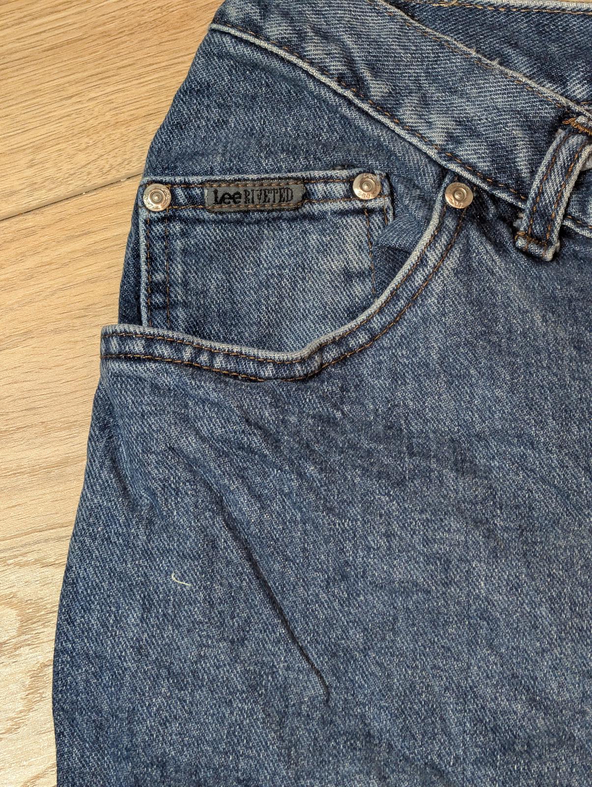 Lee Women's Riveted Straight Jeans - Blue - Size 36W 26L
