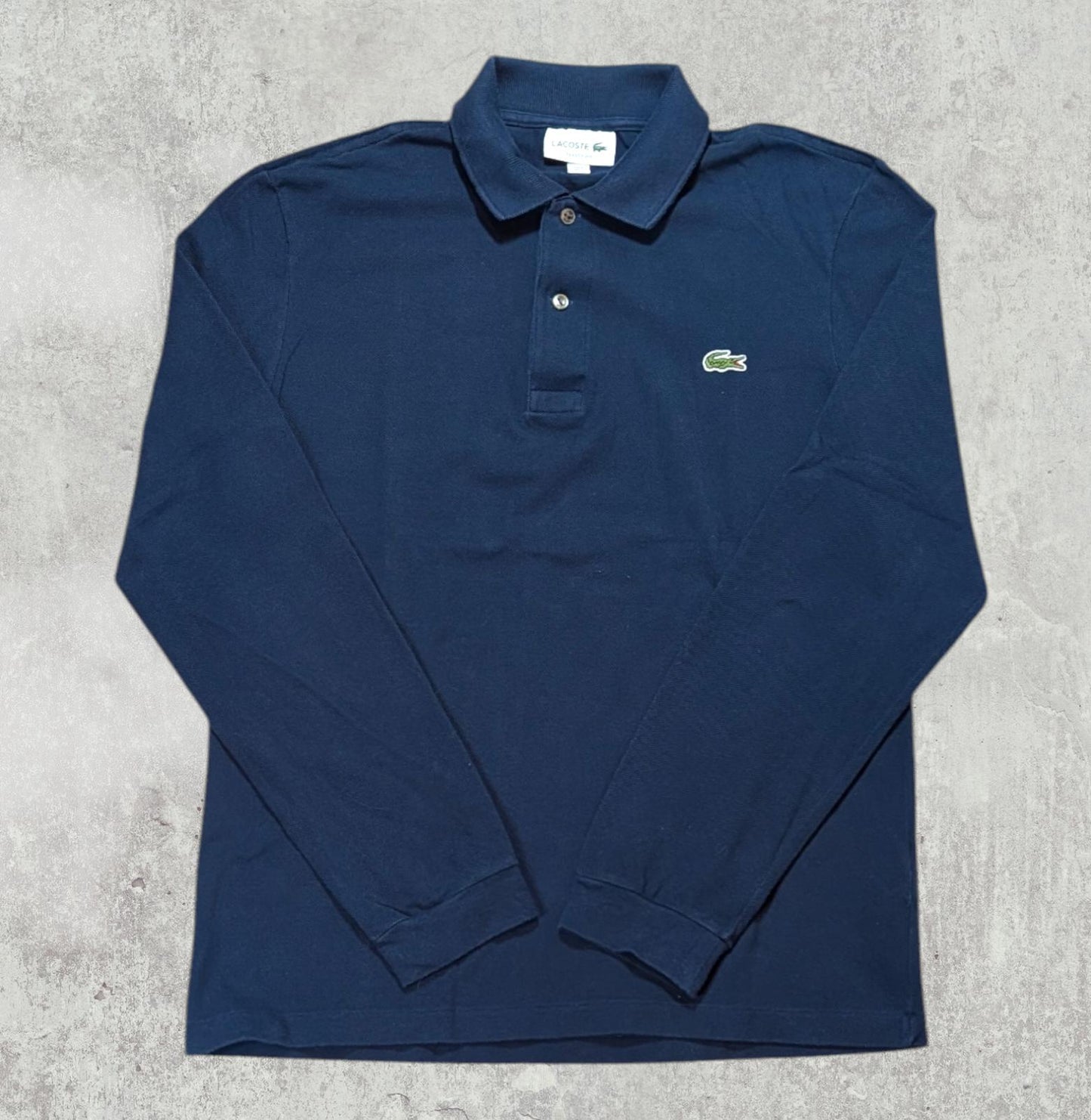 Lacoste Men's Classic Fit Long Sleeved Polo T Shirt - Navy - Size 3 / Small