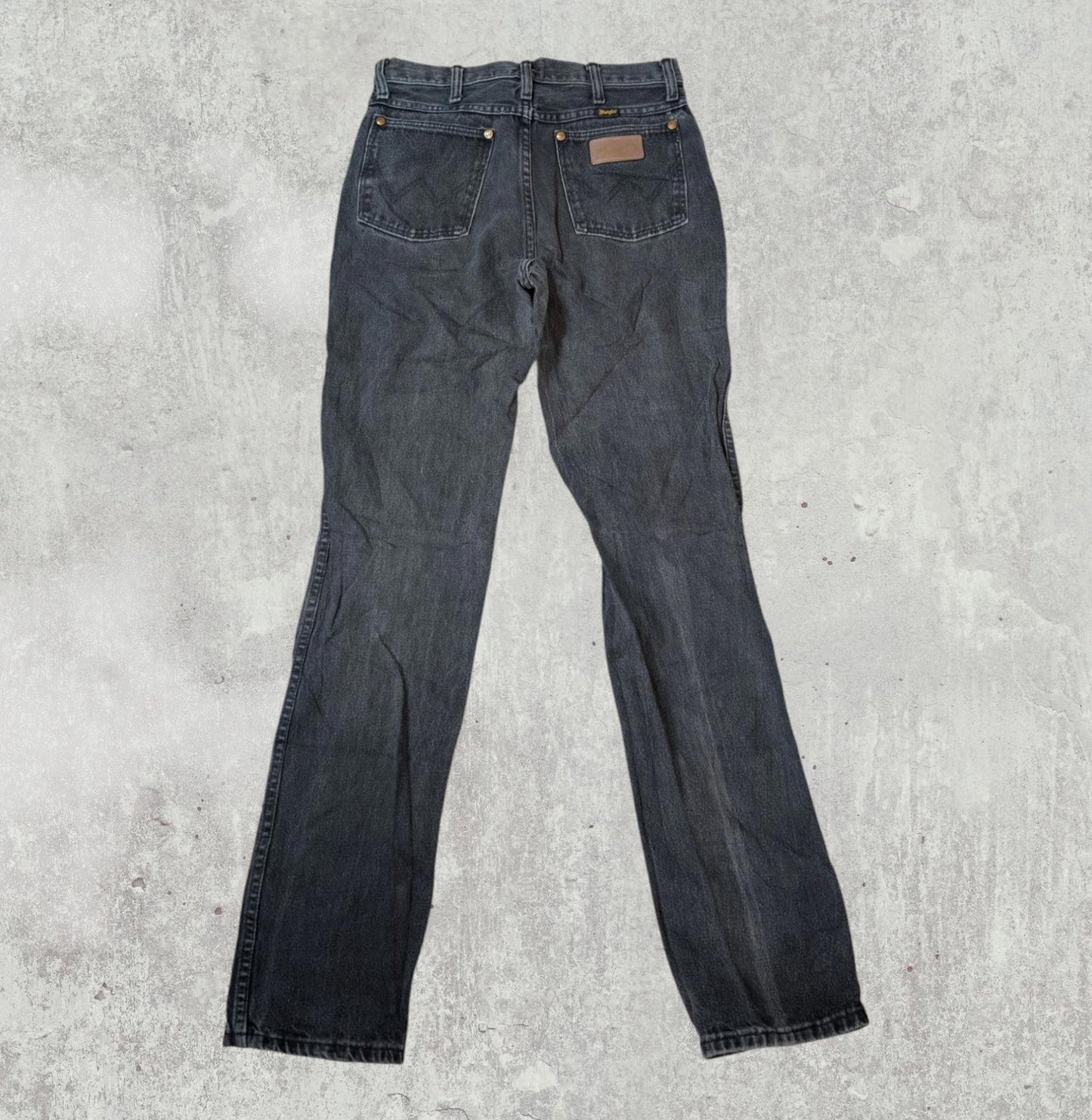 Wrangler Men's Straight Jeans - Grey - Size 28W 34L