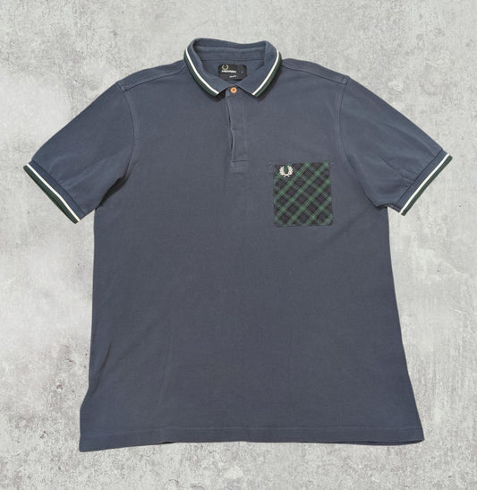 Fred Perry Men's Slim Fit Polo T Shirt - Navy - Size Large