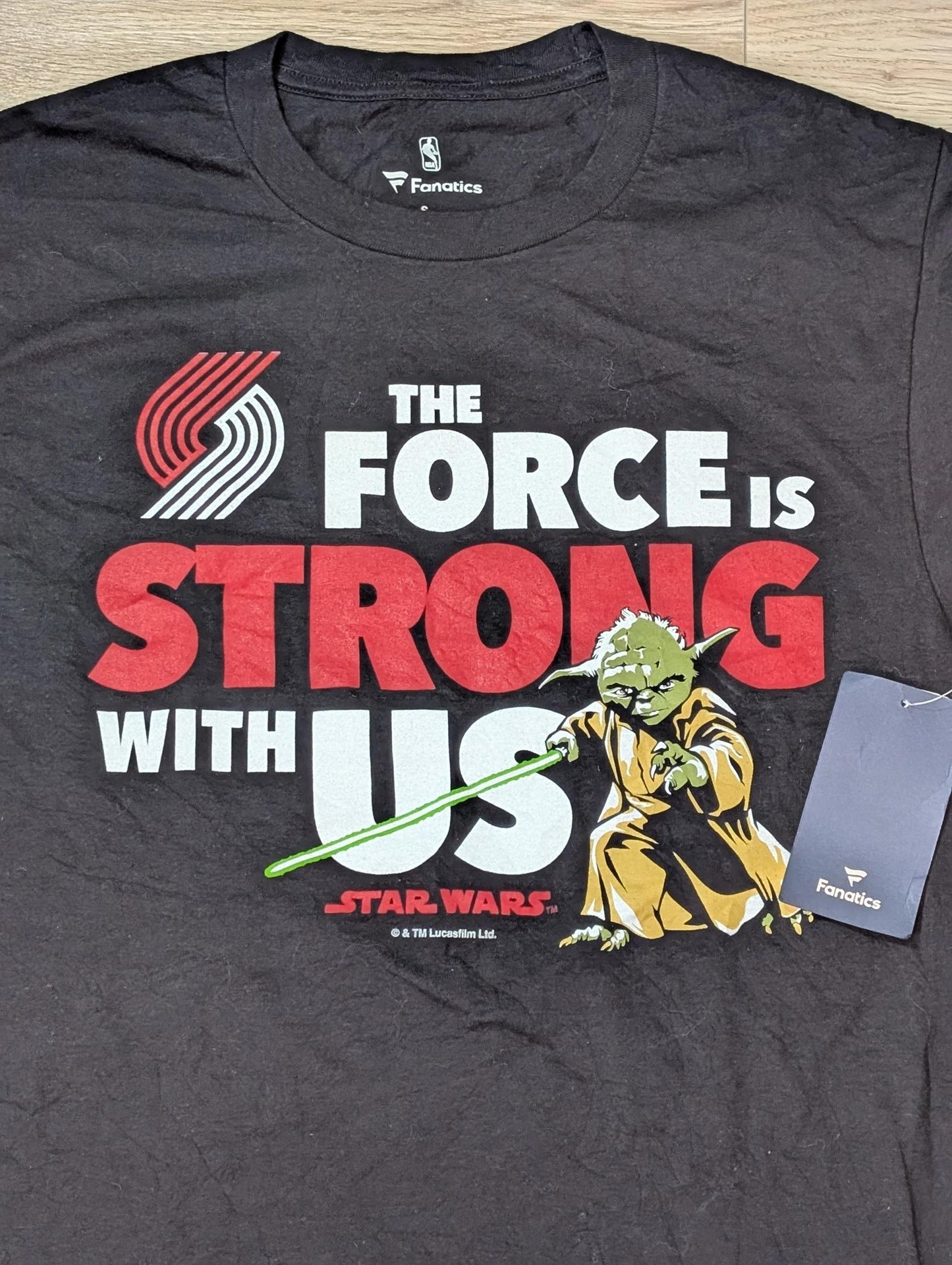 Fanatics Men's Trail Blazers Star Wars T Shirt - Black - Size Small