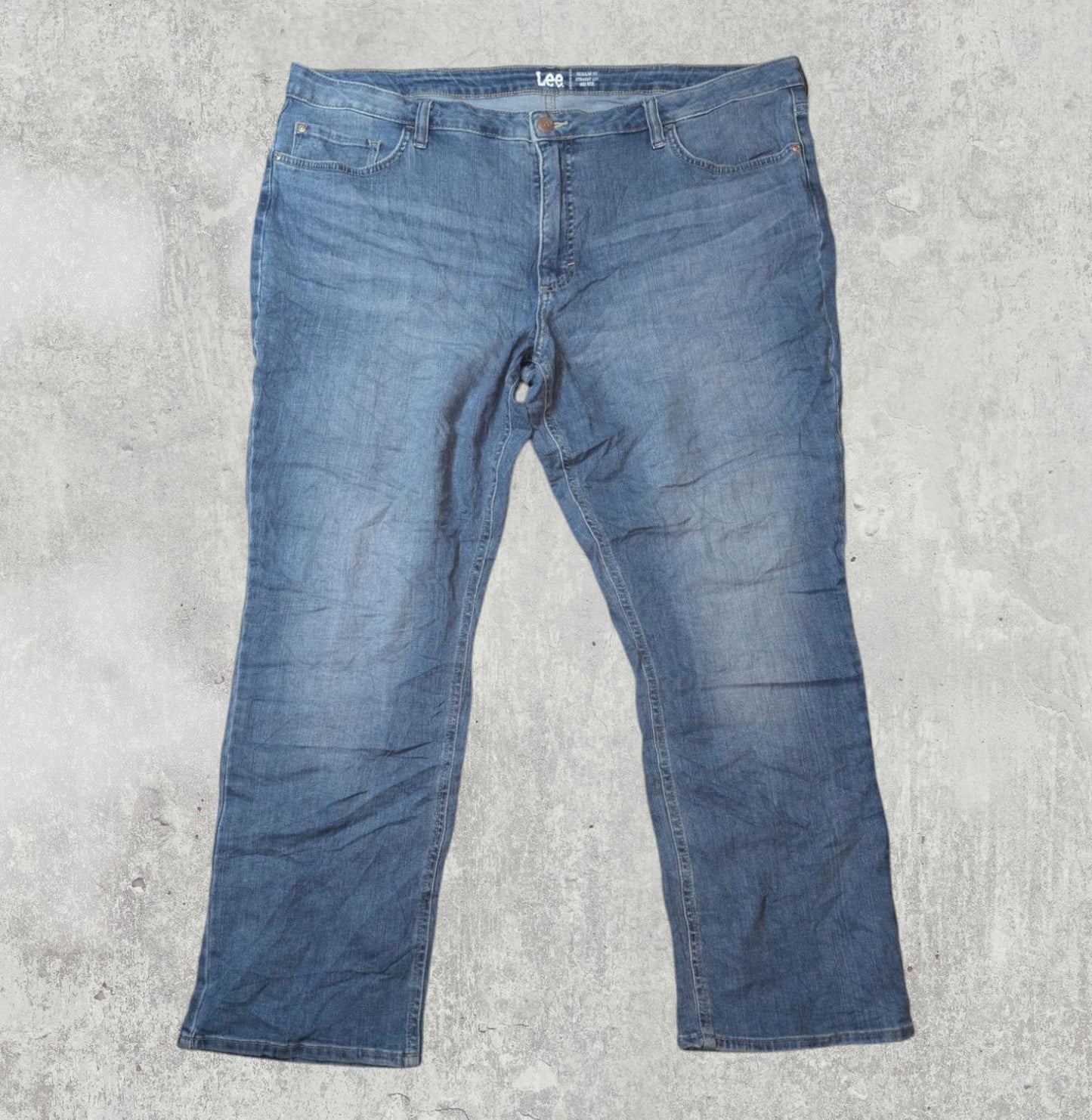 Lee Women's Straight Jeans - Blue - Size 44W 29L