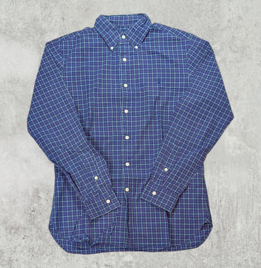 Ralph Lauren Men's Slim Fit Check Shirt - Blue - Size Medium