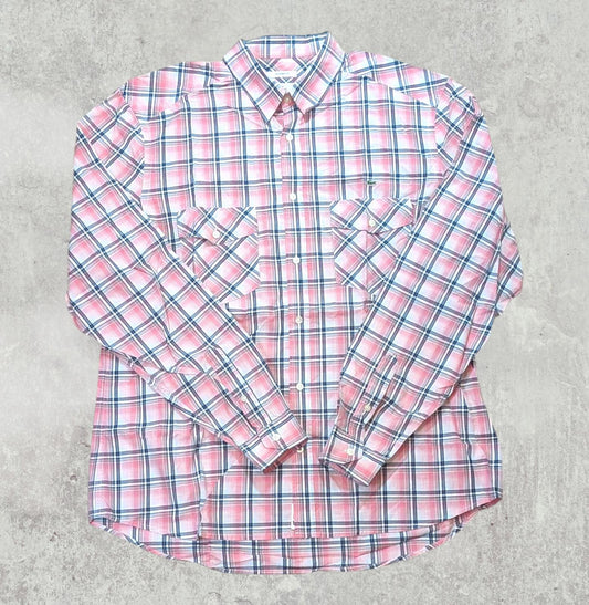 Lacoste Men's Modern Fit Check Shirt - Pink - Size Large