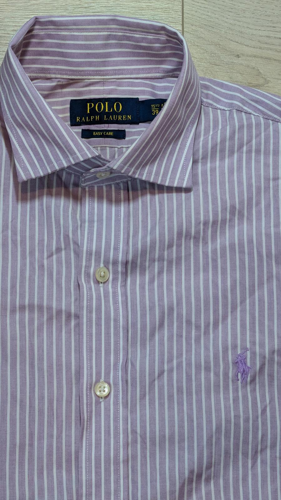 Ralph Lauren Men's Striped Shirt - Purple - Size Medium