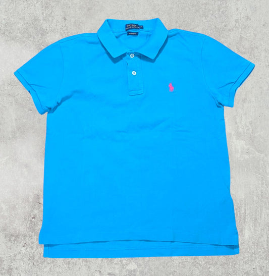 Ralph Lauren Women's Classic Fit Polo T Shirt - Blue - Size Medium