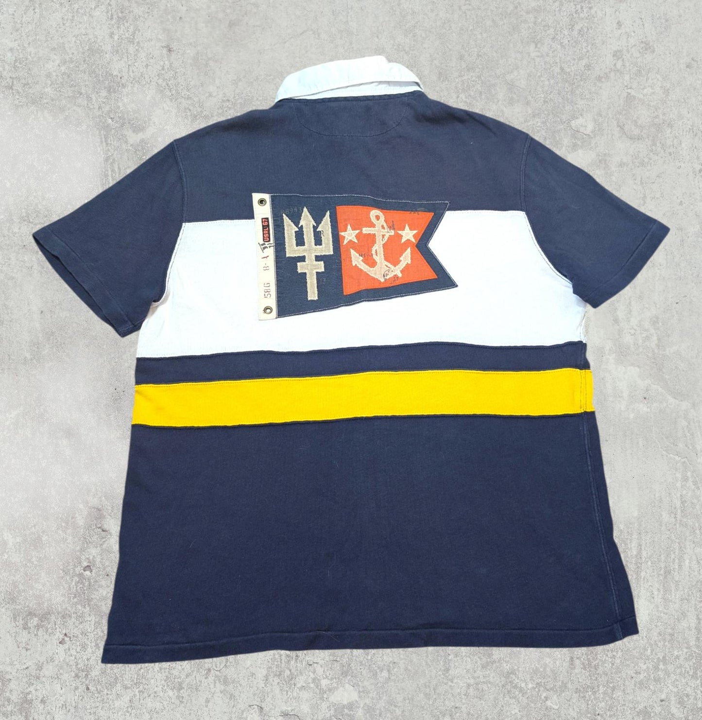 Ralph Lauren Men's Custom Fit Naval Base Polo T Shirt - Navy - Size Large