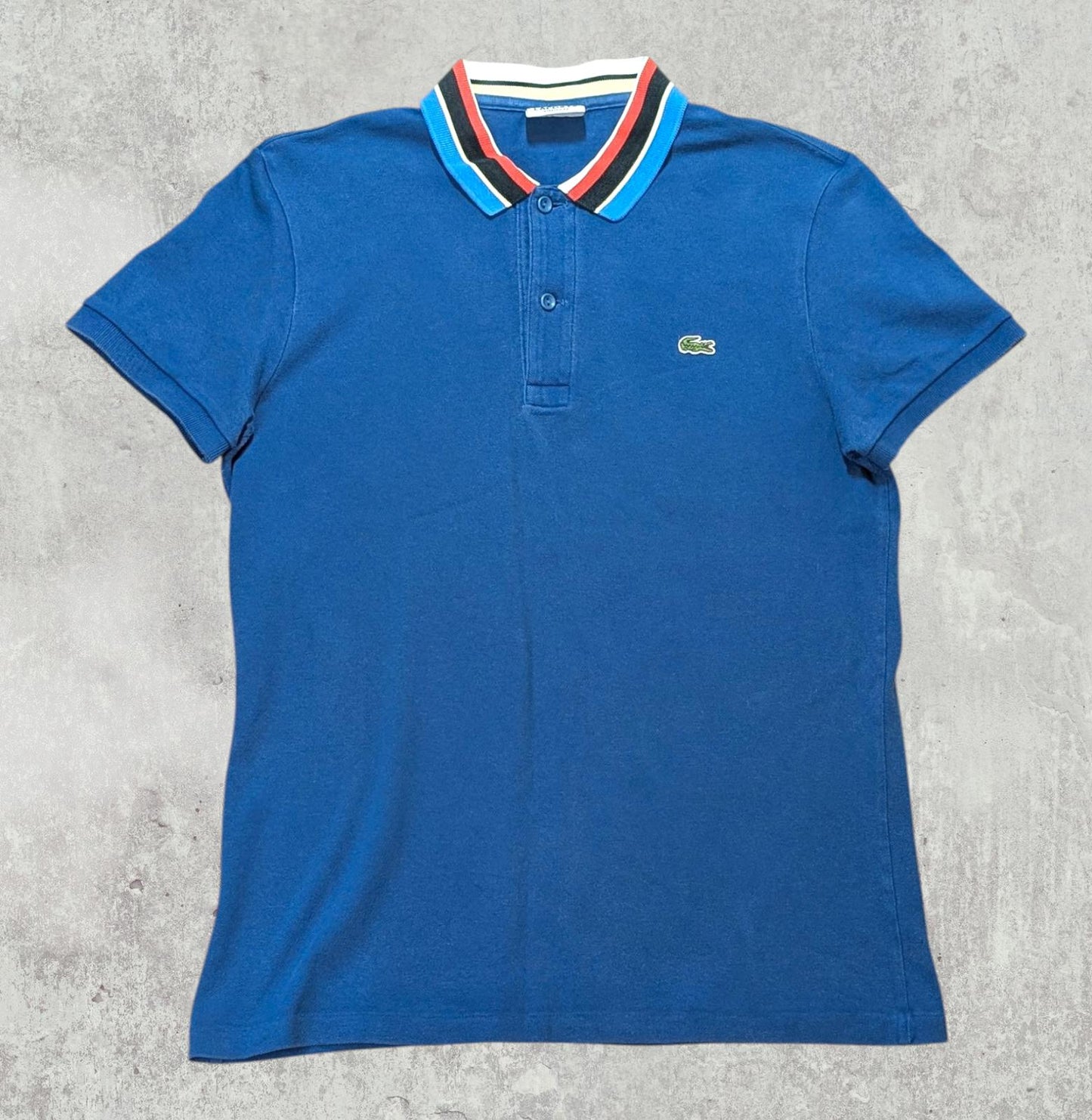 Lacoste Men's Stretch Fit Polo T Shirt - Blue - Size 3 / Small